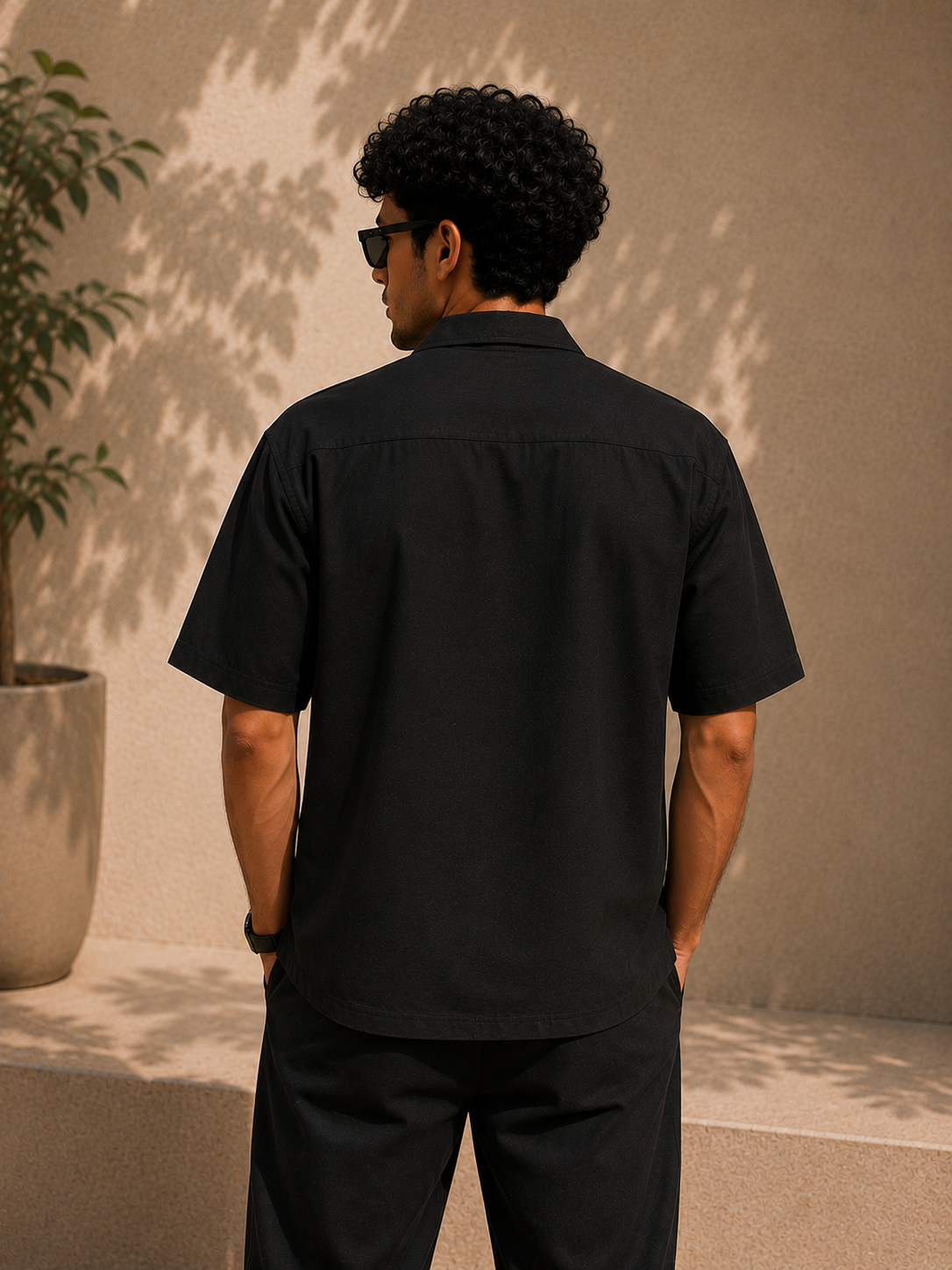 Midnight Coral Black Resort Shirt