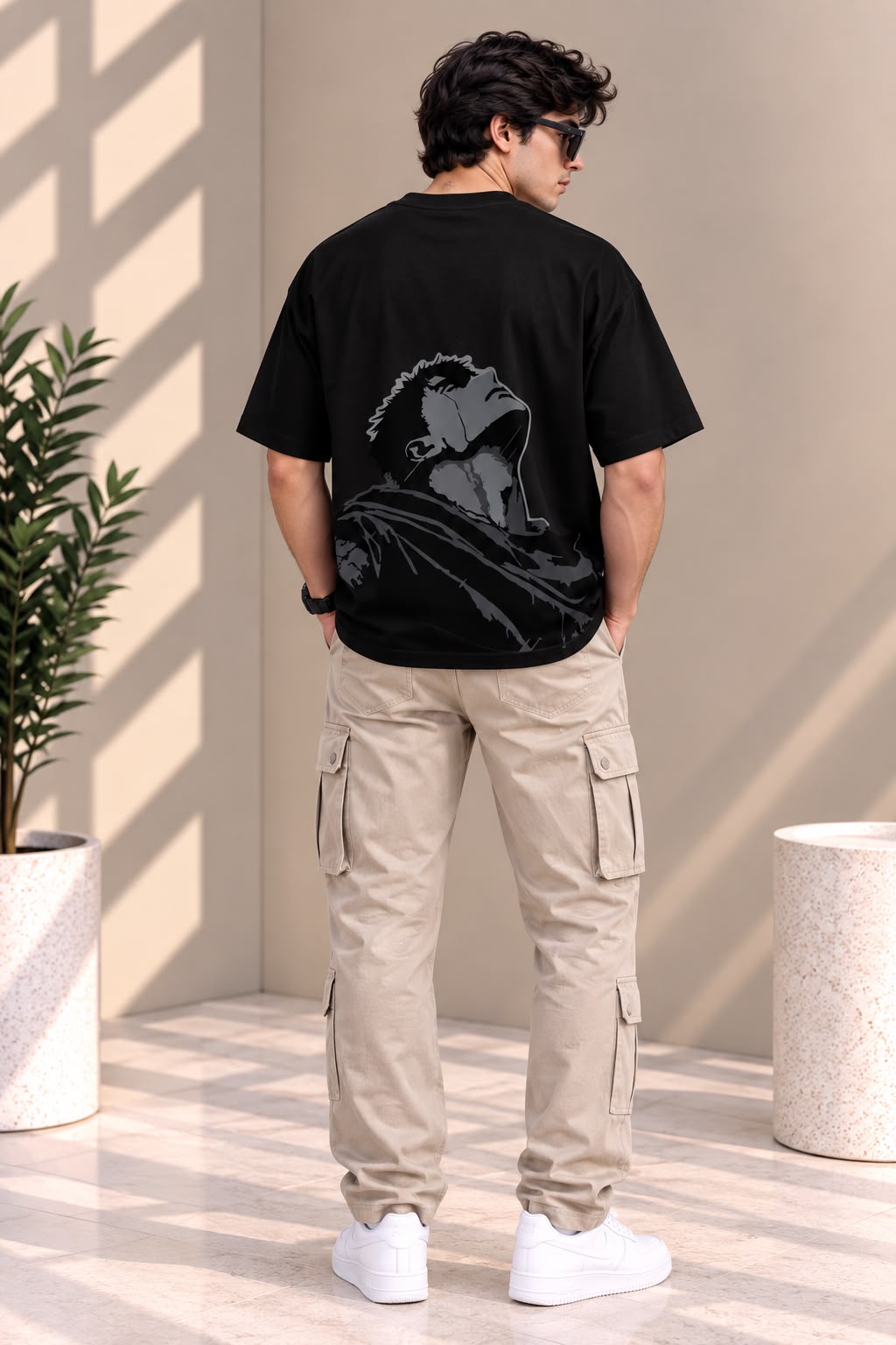 TIM Clothing Berserk black oversized graphic T-shirt side view
